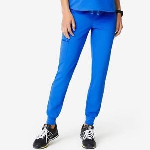 Figs royal blue top/ jogger pants. Like new